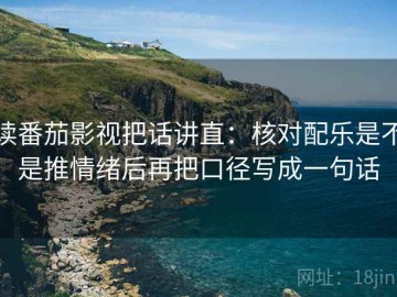 读番茄影视把话讲直：核对配乐是不是推情绪后再把口径写成一句话