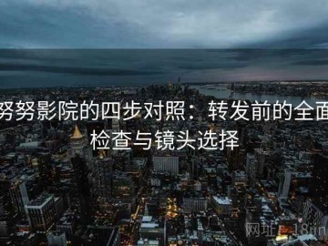 努努影院的四步对照：转发前的全面检查与镜头选择