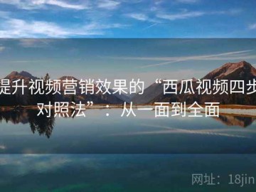 提升视频营销效果的“西瓜视频四步对照法”：从一面到全面