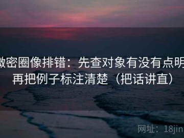 微密圈像排错：先查对象有没有点明，再把例子标注清楚（把话讲直）
